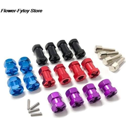 1 SET Aluminum RC Car 12mm Hex Wheel Hub Drive Adaptor 15/20/25mm Extension Combiner Coupler for 1/10 RC Crawler Axial SCX10 D90