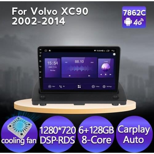 1280*720 IPS Screen DSP RDS Android 11 Car Radio Multimedia Video Player Navigation GPS For Volvo XC90 2002-2014 Carplay Auto