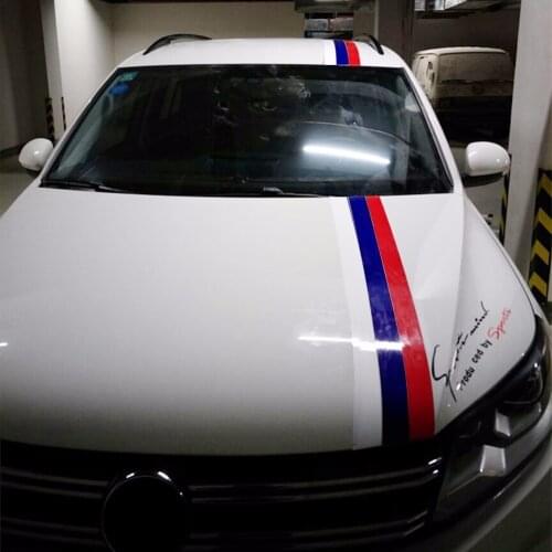 15cm*25M Auto Car Hood Roof Fender Mix Colors Power Flag Stripe Sticker Decal Wrap Sticker