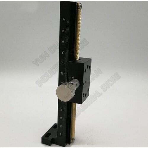 150mm ZAxis 6'' Lift Manual Displacement Trimming Platform Dovetail Slot Guide Fine Tuning Sliding Table Lifting Camera Position