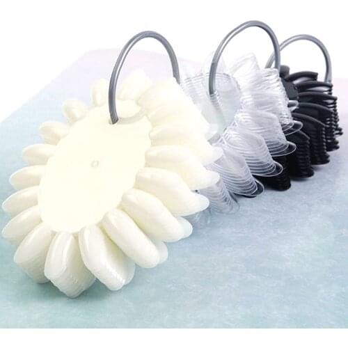 160 Tips Fake Nails Oval Clear Natural Black Tips On Ring Display False Nail Art Designs Acrylic UV Gel Manicure Tools 3Colors