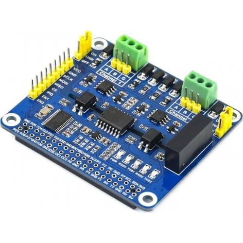 2-Channel Isolated RS485 Expansion HAT for Raspberry Pi, SC16IS752+SP3485 Solution With Multi Onboard Protection Circuits