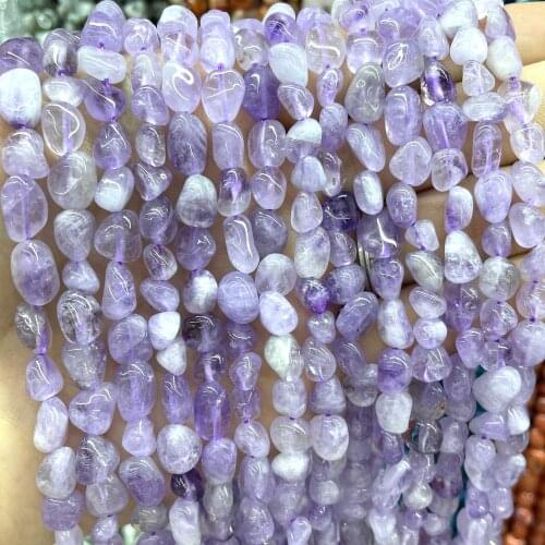 5-12mm Natural Light Purple Jades Amethysts Loose Spacer Stone Beads For Jewelry Making DIY Necklace Bracelet Accessories 15"