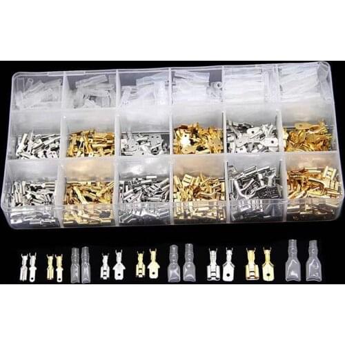 720pcs 2.8mm 4.8mm 6.3mm Male Female Wire Connector Assorted Insulated Wire Terminals Crimp Connectors Cable Lugs Kit