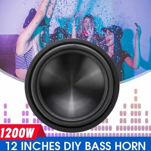 1PCS 12'' 1200W Car Coaxial HiFi Loudspeaker Horn Stereo Car Speakers and Subwoofer Vehicle Woofer DIY Bass Horn Surround Music