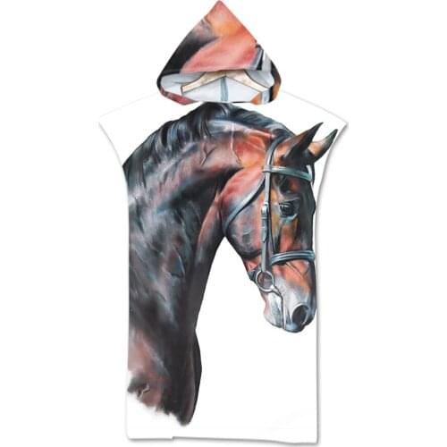 Free shipping Novelty Gift Horse Unicorn Cow Sheep Dinosaur Hooded Beach Towel Poncho Large Swim Surf Spa Bath