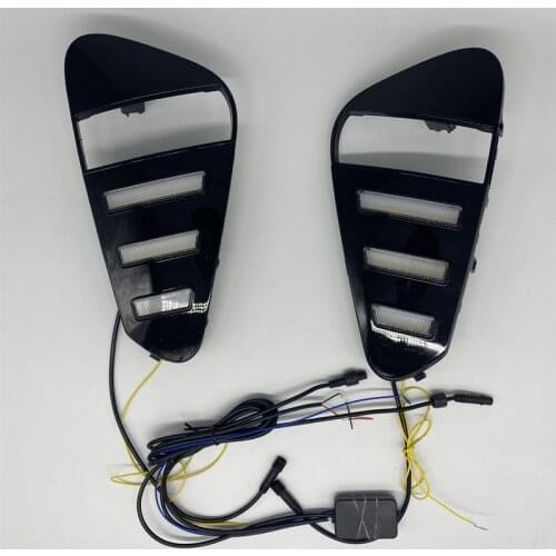 For Geely coolray(SX11) 2019-2021 DRL PROTON X50 Daytime Running Lights LED Daylight Fog lamp with mustang style flowing turns