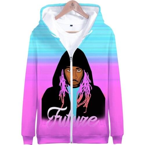 2020 Future rapper 3D Printed Zipper Hoodies Women/Men Fashion Casual Hooded Sweatshirt Hot Sale Streetwear Clothes
