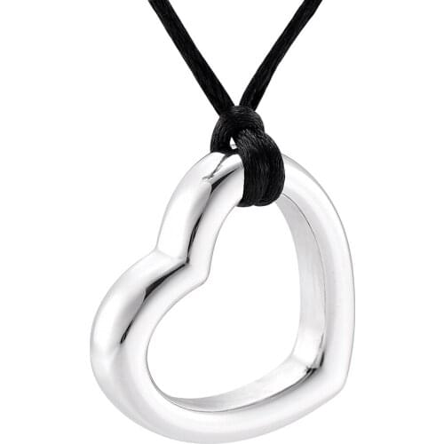 IJD9914 Heart Pendant Necklace Stainless Steel Cremation for Ashes Urn Memorials Keepsake Jewelry