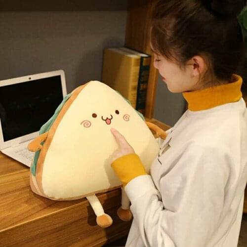Simulation Stuffed Toys Sandwich Pillow Kawaii Plush Toy Pillow Hugs Cartoon Bread Funny Doll Gift For Girl Friend Stitch Plush