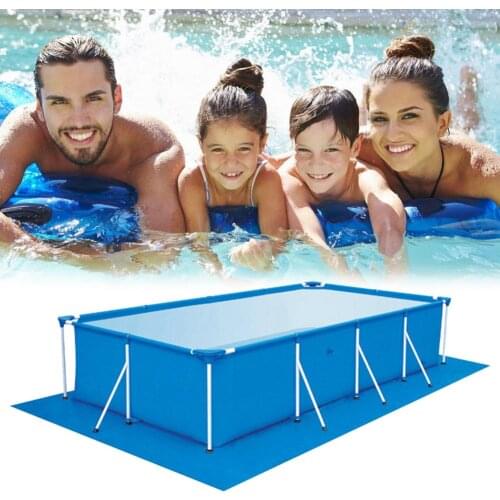 Square Swimming Pool Mat Inflatable Pool Ground Cloth Easy to Clean Mat