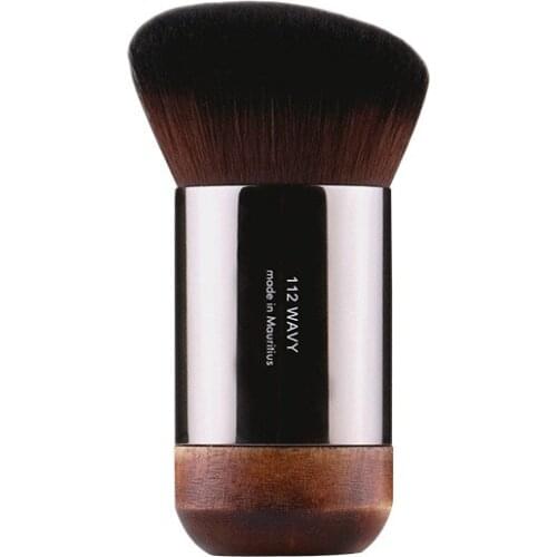 M #112 Portable Angled flat Foundation Makeup brush Natural wood Buffing Foundation cover Professional Make up brushes