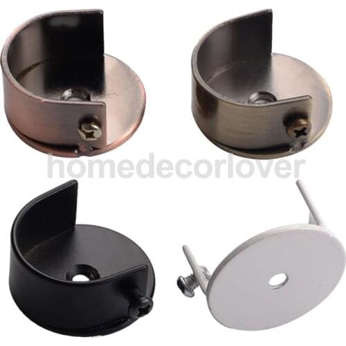 1Piece Metal Curtain Pole Finials, Window Drapery Rod Decorative Ends Head 4 olors choice