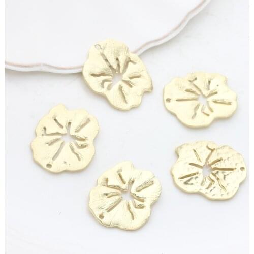 Zinc Alloy 6pcs/lot Fashion Vintage Flowers Base Earrings Connector Charms For DIY Drop Earrings Jewelry Making Accessories