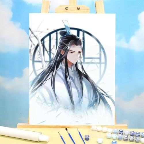 Mo Dao Zu Shi DIY Paint By Numbers Complete Kit Oil Paints 40*50 Oil Painting New Design For Children Art
