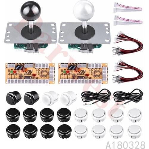 Arcade Game Buttons controller Kit with Arcade USB Encoder Board for Windows and Raspberry Pi x 5 Pin Sanwa Joystick and buttons
