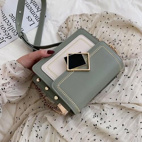 Spring on The New Texture Bag Womens Bag 2020 Popular New Korean Version of Fashion One-shoulder Chain Slanted Bag