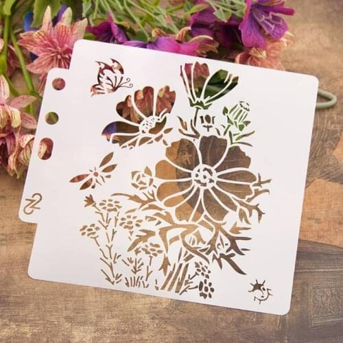 2021 New Flower Stencils Template Painting Scrapbooking Embossing Stamping Album Crafts