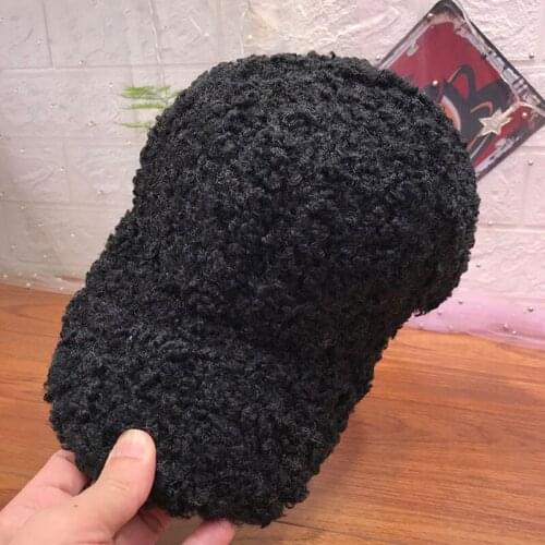 New Casual Outdoor Warm Winter Cap Girl Women Adjustable Faux Fur Baseball Cap Cotton Hip-Hop Hat H9