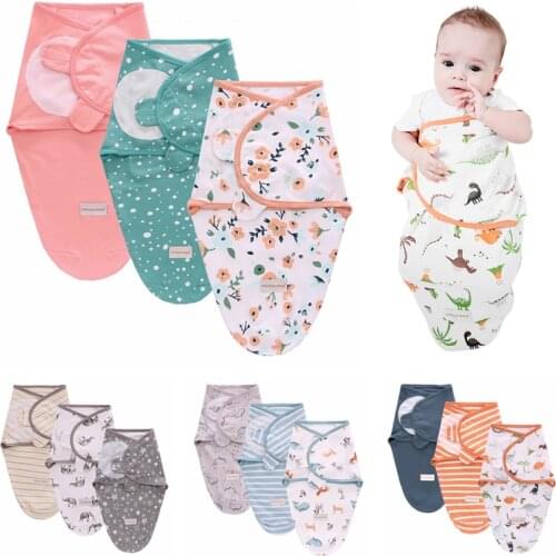 Newborn Receiving Blanket Swaddle Wrap Cotton Baby Swaddling Sleeping Bag Infant Envelope Sleep Sack Bedding for 0-6 Months