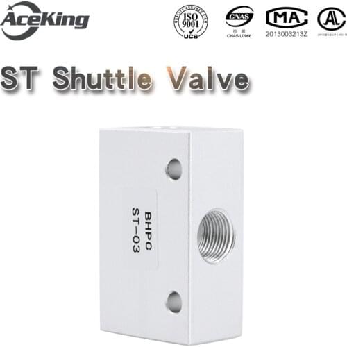 High quality pneumatic components air supply shuttle valve ST shuttle valve ST-01/02/03/04/05/06 directional control valve
