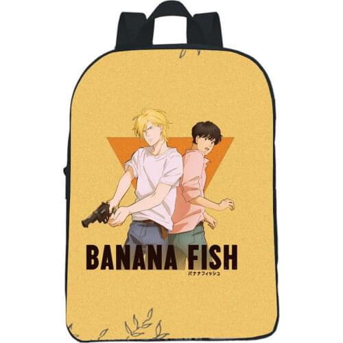 Hot Anime Banana Fish Backpack Boys Girls Bag Kindergarten Fashion School Bags Bookbag Comics Cartoon Travel Casual Mochilas