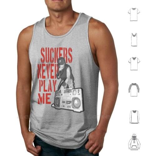 S.n.p.m Tank Tops Vest 100% Cotton Chuck D Flavour Flav Terminator X Suckers Never Play Me Rebel With A