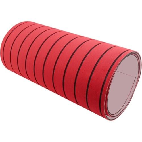 Self-Adhesive EVA Foam Teak Decking Yacht Marine Flooring Synthetic Boat Floor Mat 2400X450X6mm Red