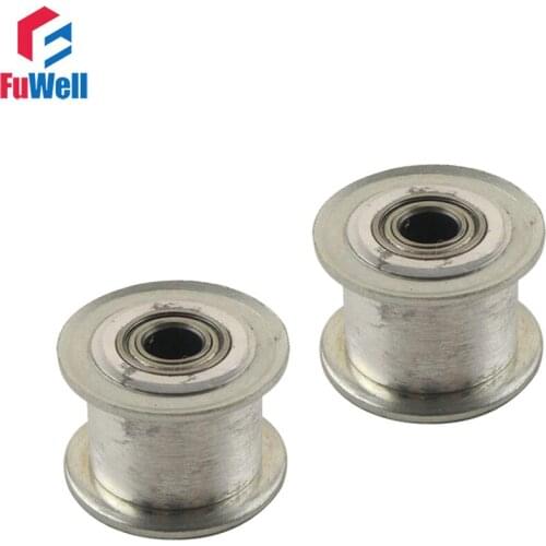 2pcs MXL-25T Without Teeth Idler Pulley 3/4/5/6mm Inner Bore Timing Idle Pulley 7/11mm Belt Width Bearing Synchronous Wheel