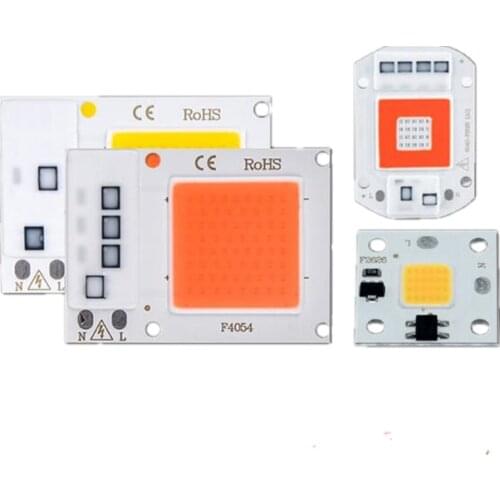 1/Psc Hight Puissance LED COB Puce 10W 20W 30W 50W LED Lampe Ampoule AC 220 V Free Drive Light Source Puces Smart IC Pour