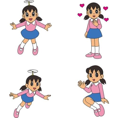 Three Ratels QC427 The most complete doraemon Minamoto Shizuka wall stickers forgirls car hood sticker laptop decal