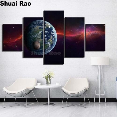 5d earth star cross stitch patterns diamond painting 5 Pieces diamond embroidery decor,diy diamond mosaic 3d landscape,fantasy