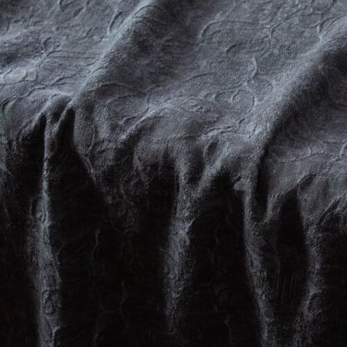 High quality natural flax cotton material Flower jacquard sewing High grade robe dress cheongsam fabric