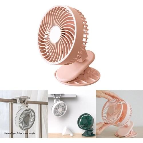 WT-F46 Clip Fan, USB Charging Mini Portable Desktop Clamp-Type Silent Fan for Home and Office