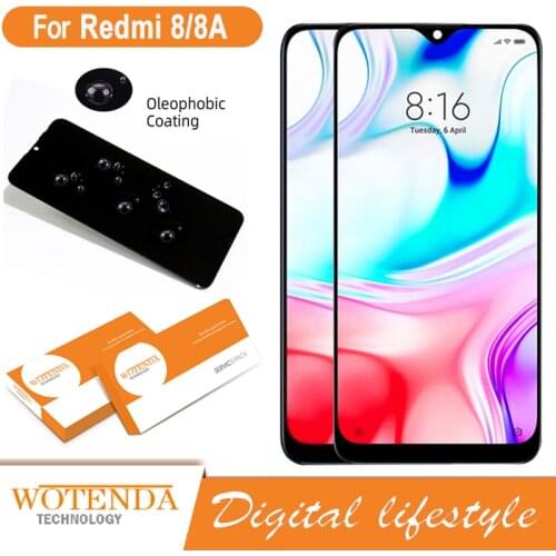 100% Original 6.22" IPS Display with frame for XiaoMi Redmi 8 / 8A LCD Touch Screen Digitizer Assembly Repair Parts