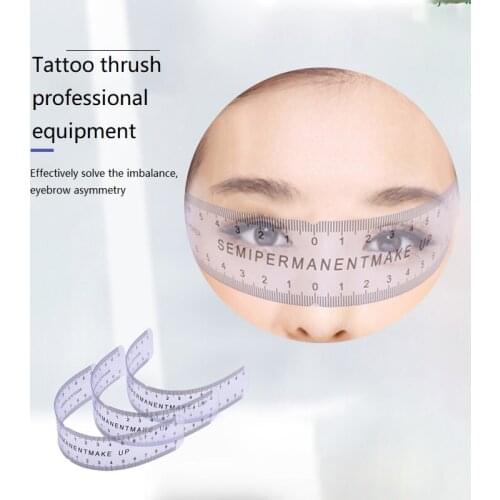 1PCS Reusable Semi Permanent Eyebrow Ruler Eye Brow Measure Tool Eyebrow Guide Ruler Microblading Stencil Makeup Tools