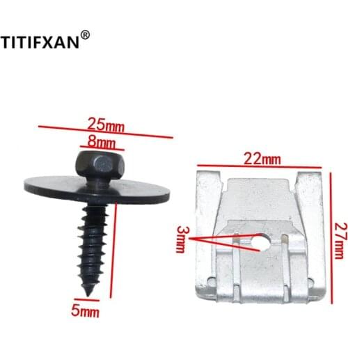10 Sets For Mercedes-Benz C180 C200 C260 E200 E260 GLK Fasteners For Front bumper Water tank Under the plate Screw base