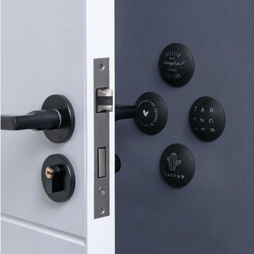 4 Pieces of Door Handle, Anti-collision Pad, Wall Sticker, Door Guard Sticker Door Handle Bumper