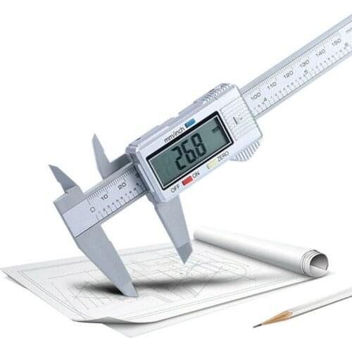 6inch 150mm LCD Digital Electronic Carbon Fiber Vernier Caliper Gauge Micrometer