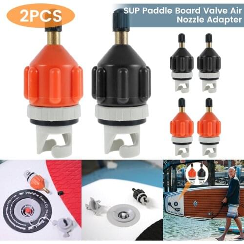 2 PCS Durable Air Valve Adaptor Wear-resistant Rowing Boat Air Valve Adaptor Nylon Kayak Inflatable Pump Adapter for SUP Board