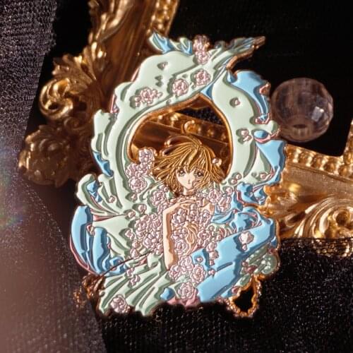 Anime Card Captor Sakura KINOMOTO SAKURA Metal Bedge Bags Badge Button Brooch Pin Souvenir Costume Porps Cosplay Gift