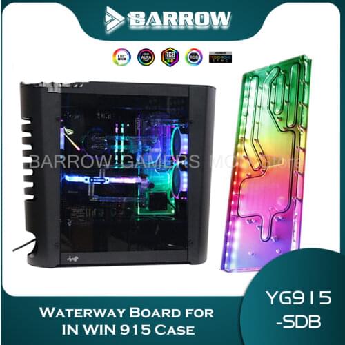 Barrow Distro Plate IN WIN 915 computer case LRC2.0(5V 3Pin AURA) Water Cooling Program YG915-SDB