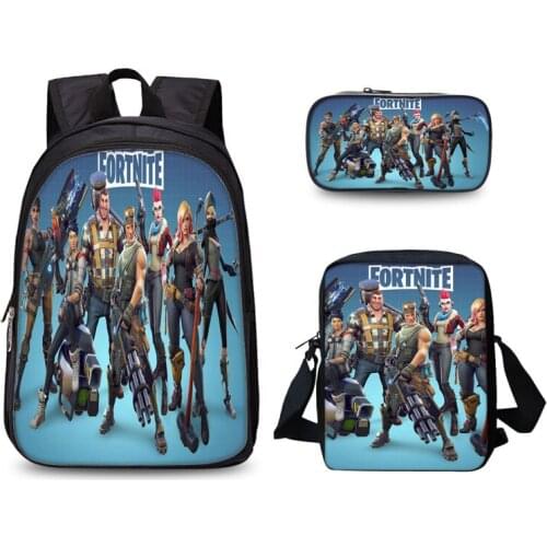 Childrens popular game fortress night student schoolbag 3D printing game cartoon animation Backpack