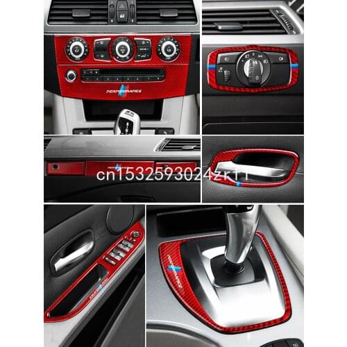 For BMW old 5 Series E60 carbon fiber interior central control air conditioning gear decoration instrument veneer car sticker
