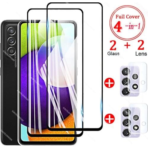 For Samsung Galaxy A52 Glass for Samsung A52 Tempered Glass Screen Protector A525f A526f A 52 6.5" Camera Lens ProtectIve Glass