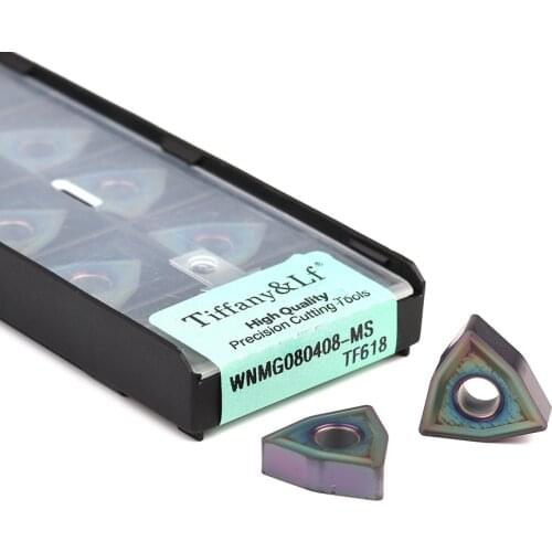 WNMG080408-MS TF618 External Turning Tool CNC Lathe Cutting Blades Carbide Machine Tools Processing Tools Hardened Steel Inserts
