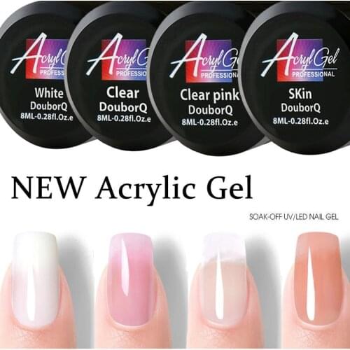 Gel Polish Nail Art Manicure Semi-permanent Top Coat UV LED Gel Varnish Crystal Extender 4 Colors Quick Phototherapy POLY GEL