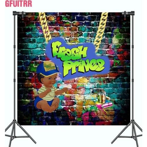 GFUITRR Fresh Prince Photo Backgrounds Party Show Photography Backdrops Graffiti Wall 80s 90s Decor Poster Photo Booth Props