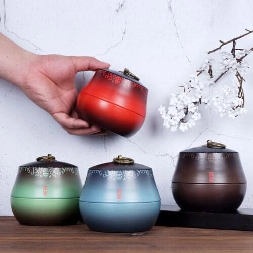 Ceramic Travel Tea Can Tea Set Teacup Purpose Sugar Bowl Kitchen Spice Jars Spices Storage Box Sealed Tea Caddy Coffee Cani