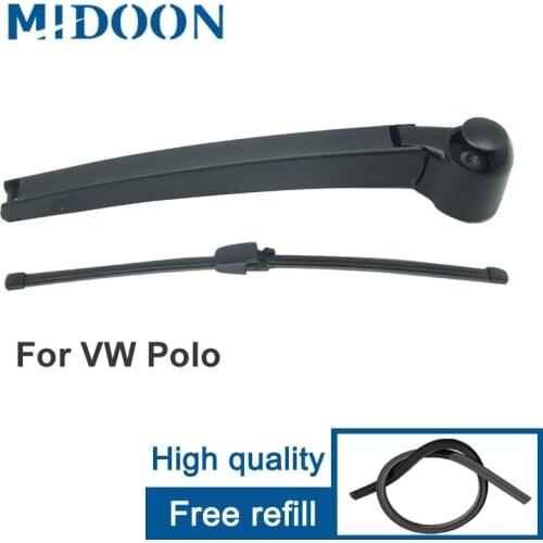 MIDOON Wiper 13" Rear Wiper Blade & Arm Set Kit For VW Polo MK 4 9N3 2002-2009 Windshield Windscreen Rear Window
